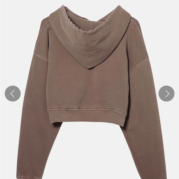 Elwood Babydoll Crop Zip Hoodie - Picture 2 of 8